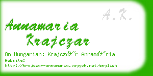 annamaria krajczar business card